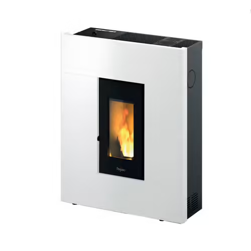 Estufa de pellets Pegaso Tabla antracita 7 kW (blanco, negro y rojo)