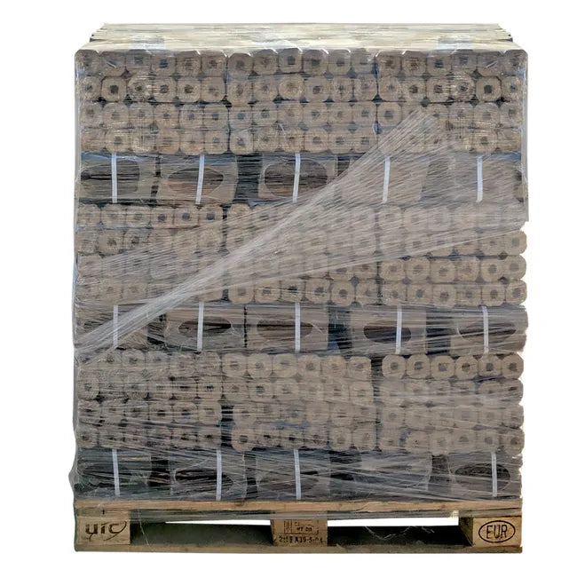 Palet de briquetas de madera LEÑAS OLIVER de 890 kg