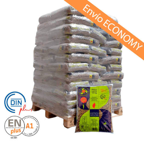2 Camión completo de 24 palets de Pellets Asturias Certificación ENplus A1 en España
