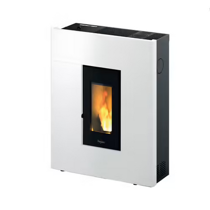 Estufa de pellets Pegaso Tabla antracita 7 kW (blanco, negro y rojo)