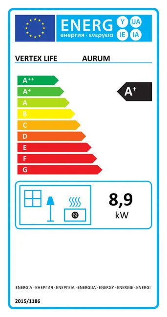 Estufa de pellet AURUM 10 kW blanco WIFI